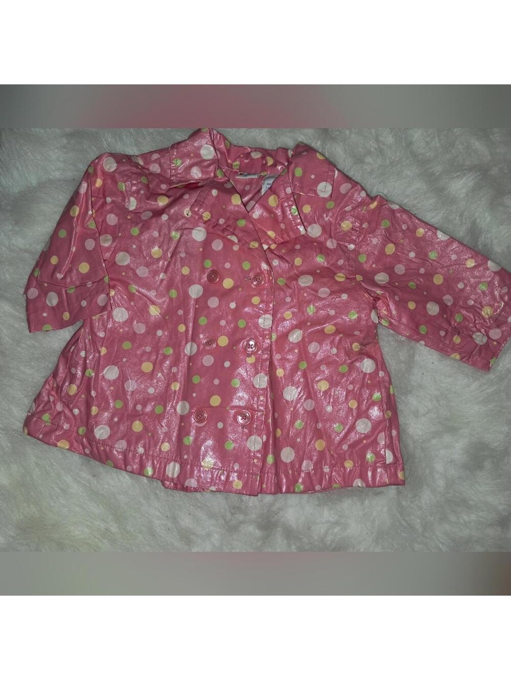 Y2K Gymboree 2000 Pink Polka Dot Raincoat for Kids